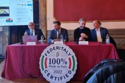 conferenza stampa di presentazione del marchio “Federitaly 100% Made in Italy” con l’annuncio della partnership della Federazione del Made in Italy con la Dfinity Foundation.
