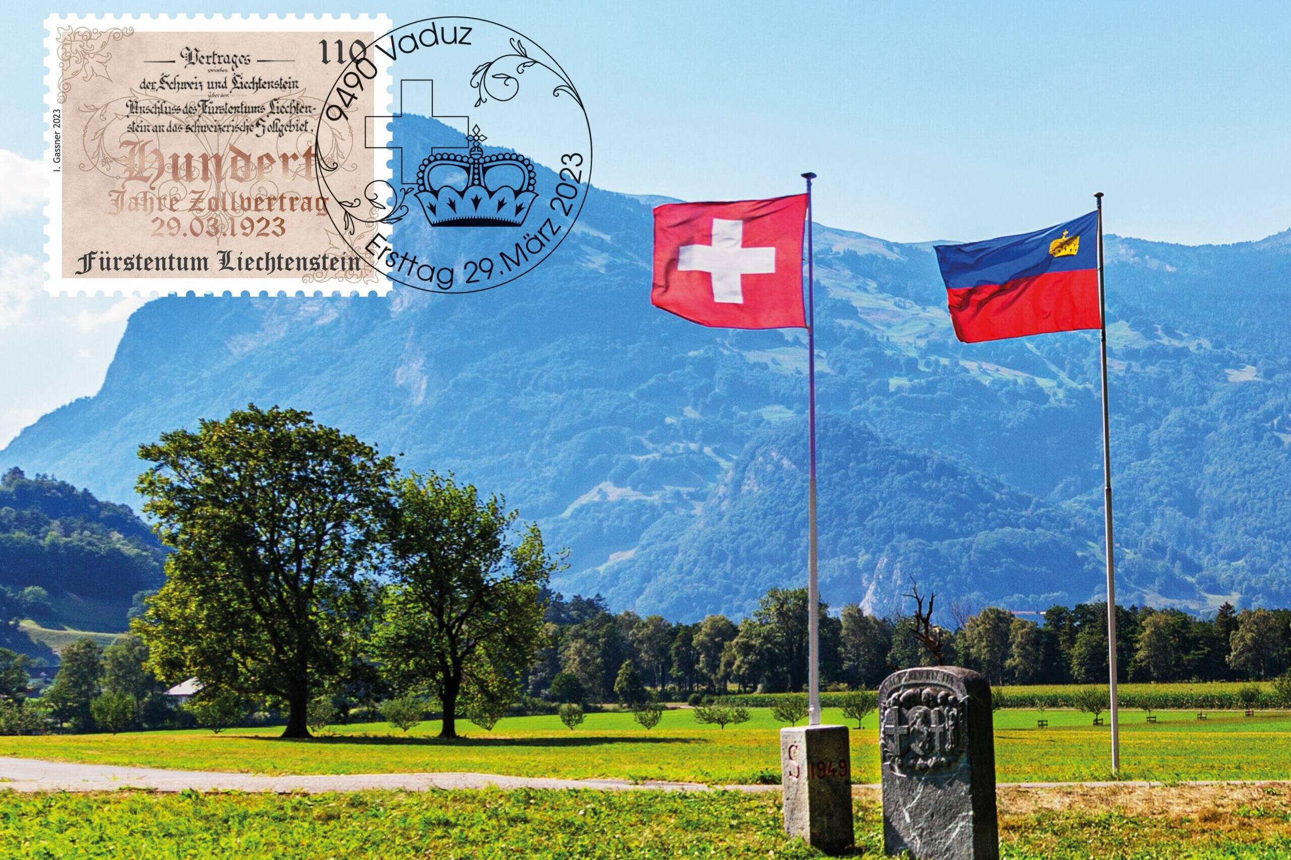 Maximumkarte mit Einzelbriefmare (Sujet Liechtenstein) Image by zollvertrag.li
