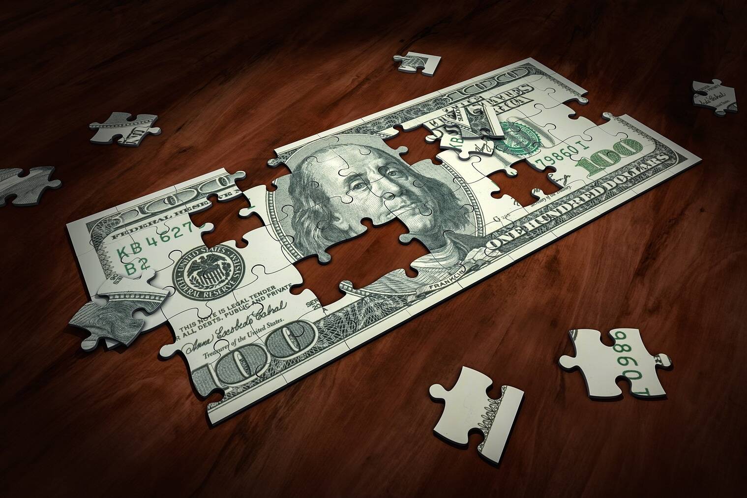 Dollar puzzle Image by Arek Socha from Pixabay