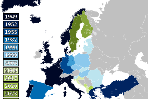 MAp of NATO in 2024 Image by Patrickneil and Spesh531, CC BY-SA 3.0, via Wikimedia Commons