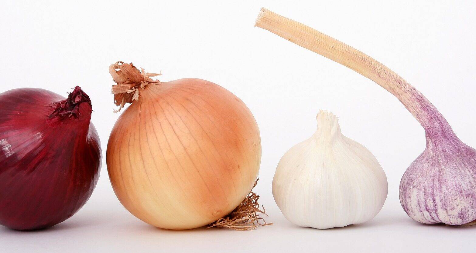 Onions and garlics Image by Robert Owen-Wahl from Pixabay