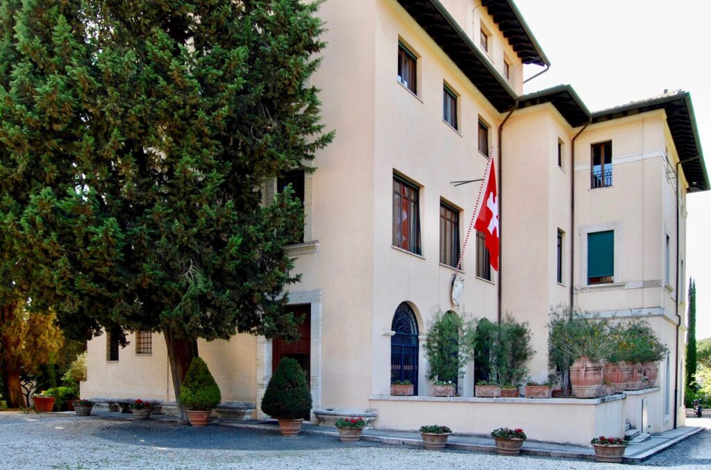 Villa Monticello Roma - Swiss embassy Image by Elvetico1, CC BY-SA 4.0, via Wikimedia Commons