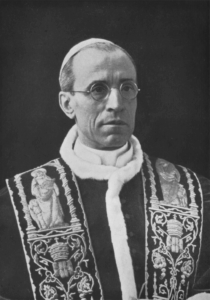 Pope Pius XII (Eugenio Maria Giuseppe Giovanni Pacelli) Image by Studio of Fratelli Alinari, Public domain, via Wikimedia Commons