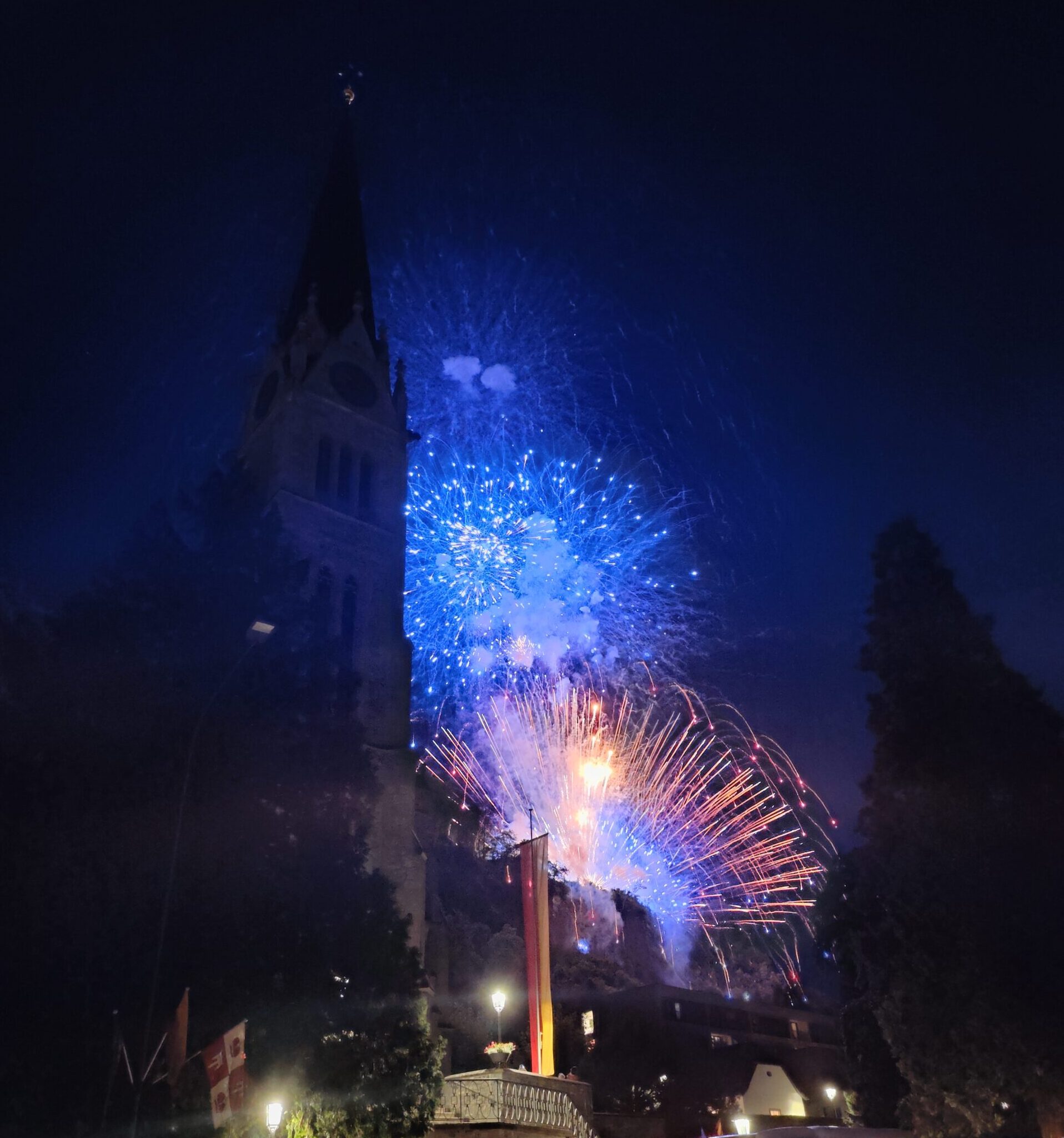 Fireworks in Vaduz, Liechtenstein, during the National Day Image by Chris Sche-Bo