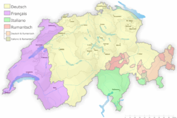 Swiss_languages Image by FileSwiss languages 1.png - Kokiri at en.wikipedia, CC BY-SA 3.0, via Wikimedia Commons