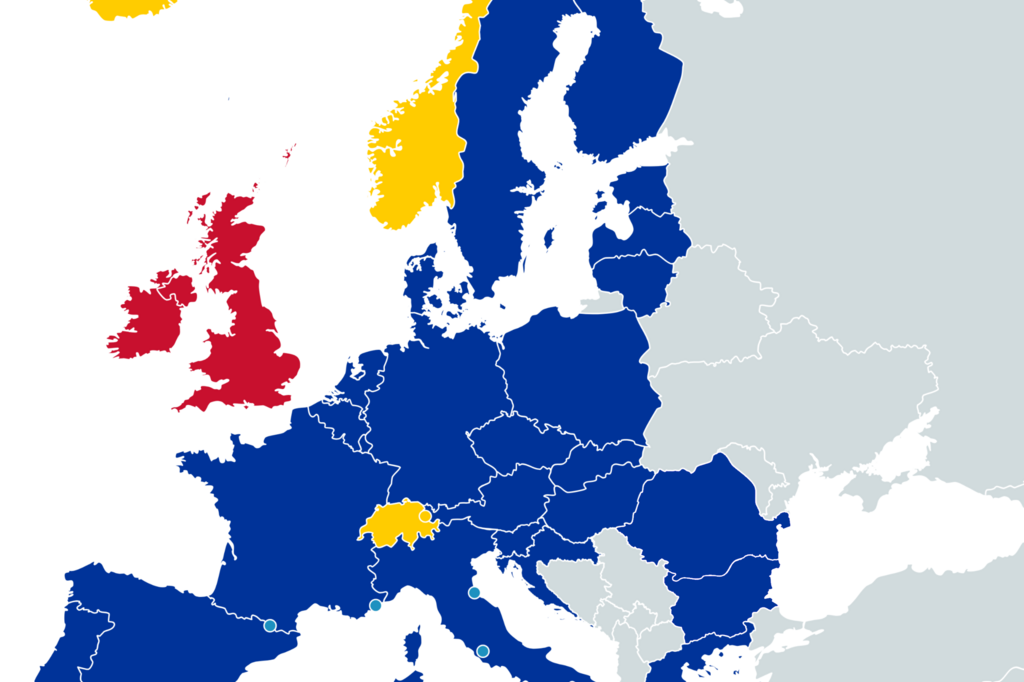 Schengen Area - Image by ZElsb, CC BY-SA 4.0, via Wikimedia Commons