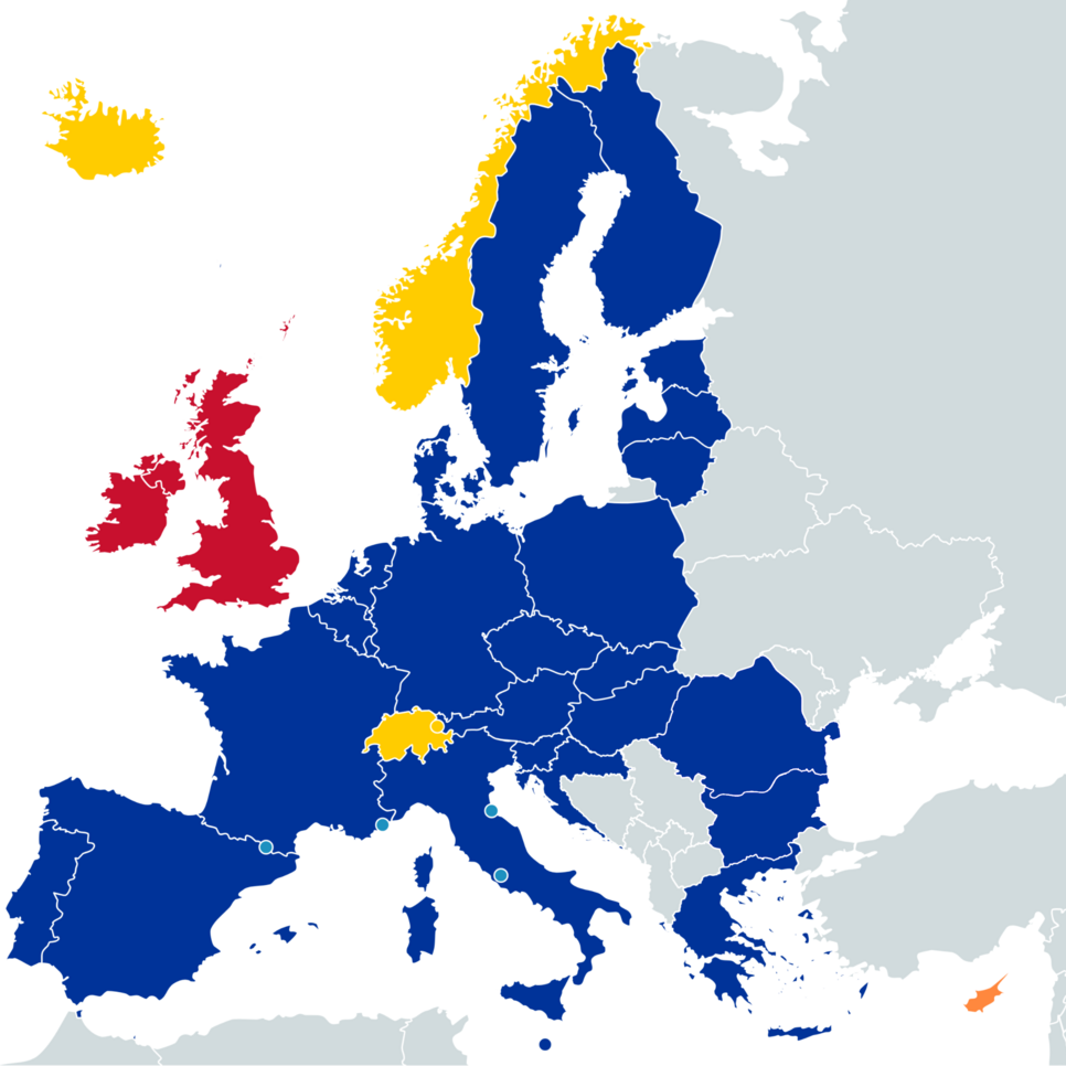 Schengen Area - Image by ZElsb, CC BY-SA 4.0, via Wikimedia Commons