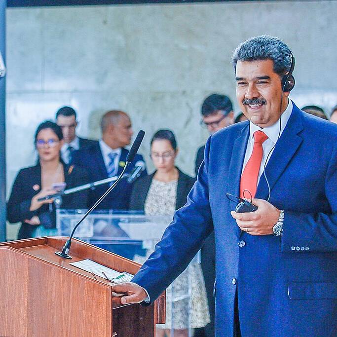The President of Venezuela, Nicolás Maduro, during a state visit to Brazil Image by Palácio do Planalto from Brasilia, Brasil, CC BY 2.0, via Wikimedia Commons
