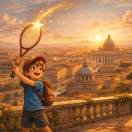 Ale e la racchetta magica Image by ChatGPT