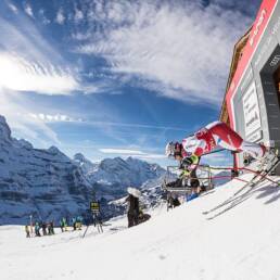 Beat Feuz at the start house of the Lauberhorn downhill 2019 in Wengen, Bern, Switzerland Image by Verein Internationale Lauberhornrennen Wengen, CC BY-SA 4.0, via Wikimedia Commons