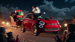 Santa’s Magical Fiat 500 Image by Grok