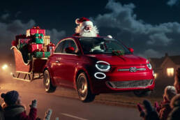 Santa’s Magical Fiat 500 Image by Grok