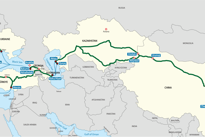 Middle Corridor Route Image by Tanvir Anjum Adib, CC BY-SA 4.0, via Wikimedia Commons